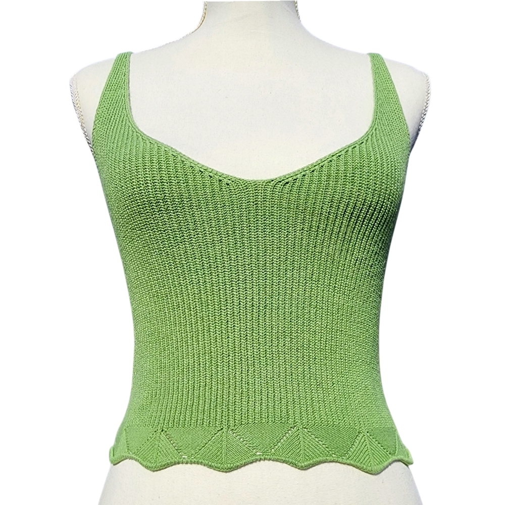 SHEIN Green Knit Tank Top size Small